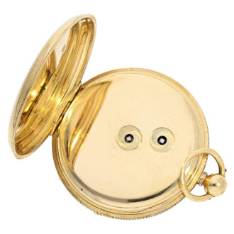 English gold open faced lever pocket watch Circa 1854
