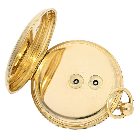 English gold open faced lever pocket watch Circa 1854 English gold open faced lever pocket watch Circa 1854