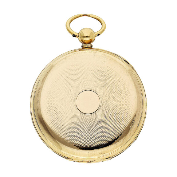 English gold open faced lever pocket watch Circa 1854 English gold open faced lever pocket watch Circa 1854