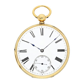 English gold open faced lever pocket watch Circa 1854