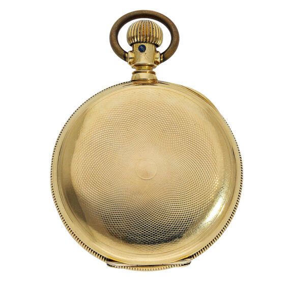 American 18K gold hunting cased pocket watch Circa 1880 American 18K gold hunting cased pocket watch Circa 1880