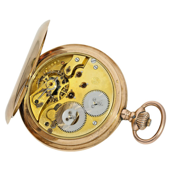 Swiss heavy 14K gold hunting cased lever watch Circa 1910 Swiss heavy 14K gold hunting cased lever watch Circa 1910