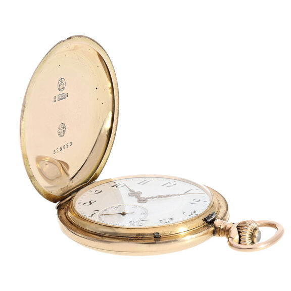 Swiss heavy 14K gold hunting cased lever watch Circa 1910 Swiss heavy 14K gold hunting cased lever watch Circa 1910