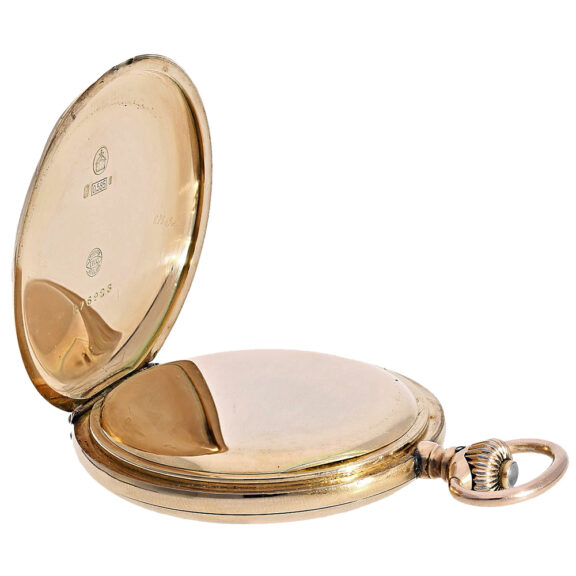 Swiss heavy 14K gold hunting cased lever watch Circa 1910 Swiss heavy 14K gold hunting cased lever watch Circa 1910