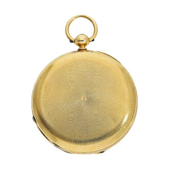 English 18K gold hunting cased duplex pocket watch Circa 1851