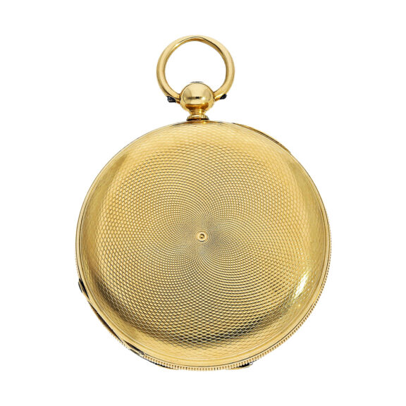 English 18K gold hunting cased duplex pocket watch Circa 1851 English 18K gold hunting cased duplex pocket watch Circa 1851