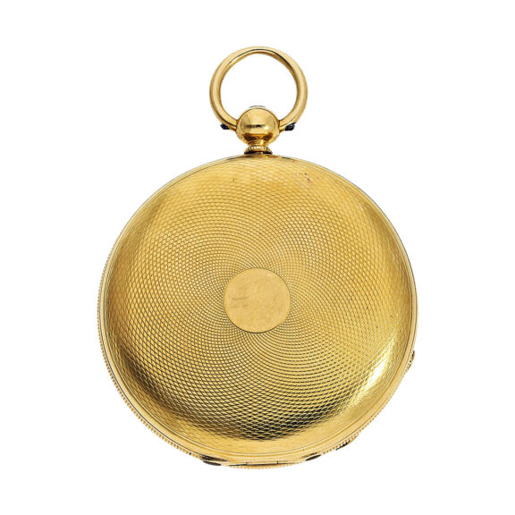 English 18K gold hunting cased duplex pocket watch Circa 1851 English 18K gold hunting cased duplex pocket watch Circa 1851