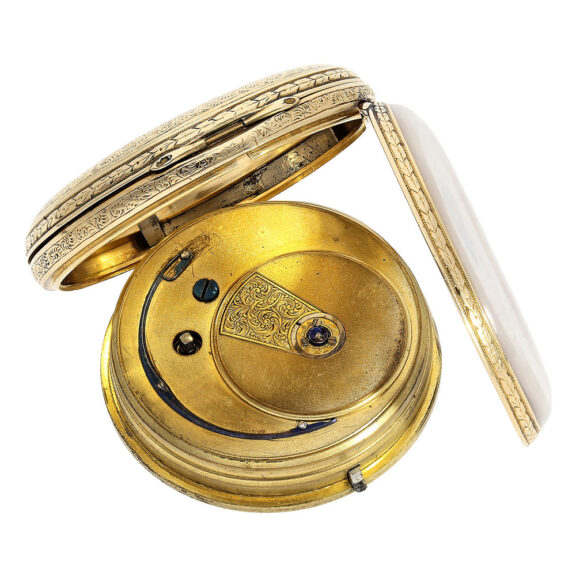 English 18 carat gold open faced pocket watch Circa 1866 English 18 carat gold open faced pocket watch Circa 1866