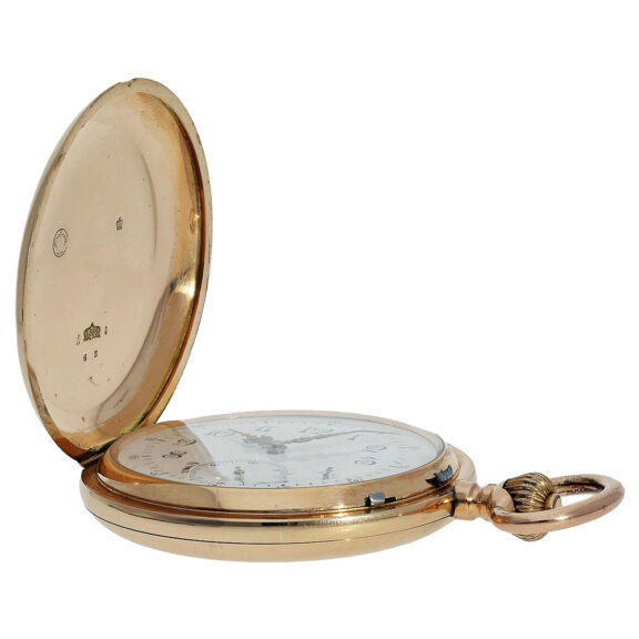 Large and heavy Swiss hunting cased anchor chronometer Circa 1910 Large and heavy Swiss hunting cased anchor chronometer Circa 1910