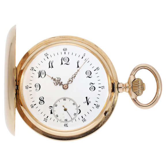 Large and heavy Swiss hunting cased anchor chronometer Circa 1910