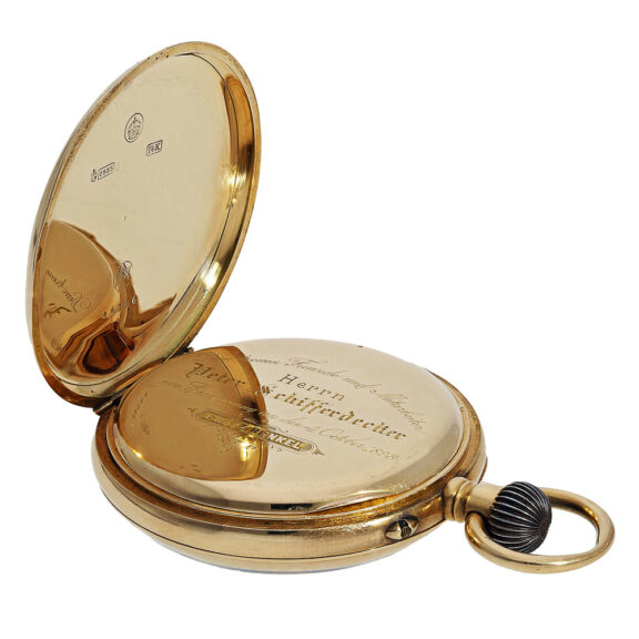 German quarter repeating open faced lever watch Circa 1898 German quarter repeating open faced lever watch Circa 1898