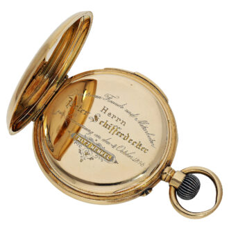 German quarter repeating open faced lever watch Circa 1898