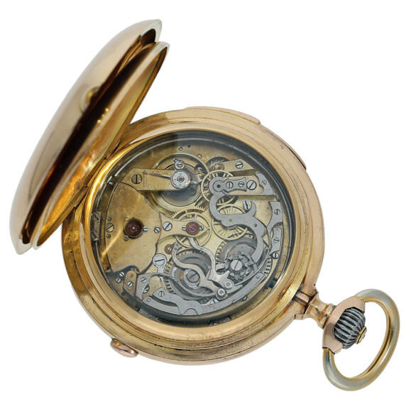 Swiss rose gold quarter repeating chronograph Circa 1900 Swiss rose gold quarter repeating chronograph Circa 1900