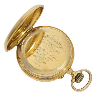 Rare astronomical Swiss pocket watch with 24-hour dial Circa 1890