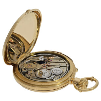 Heavy Swiss gold quarter repeating precision watch Circa 1875