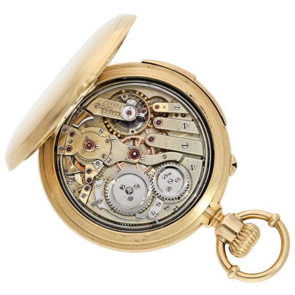 Heavy Swiss gold quarter repeating precision watch Circa 1875 Heavy Swiss gold quarter repeating precision watch Circa 1875
