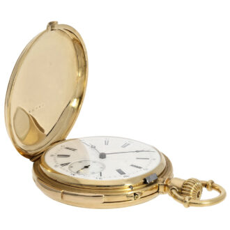 Heavy Swiss gold quarter repeating precision watch Circa 1875