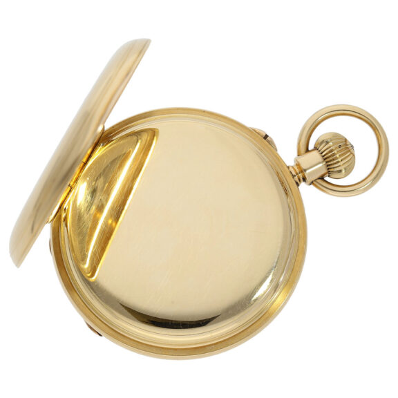 Heavy English gold lever watch with power reserve Circa 1886 Heavy English gold lever watch with power reserve Circa 1886