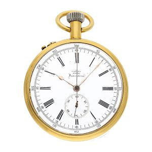French open faced pocket watch with chronograph Circa 1875