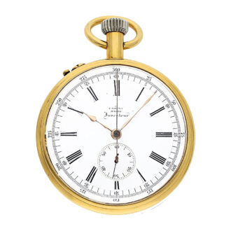 French open faced pocket watch with chronograph Circa 1875