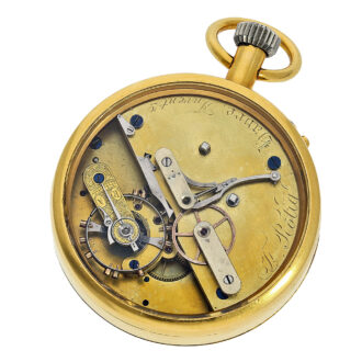 French open faced pocket watch with chronograph Circa 1875