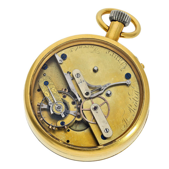 French open faced pocket watch with chronograph Circa 1875 French open faced pocket watch with chronograph Circa 1875