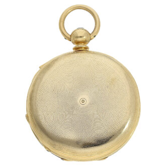 Swiss gold hunting cased repeating chronometer watch Circa 1870