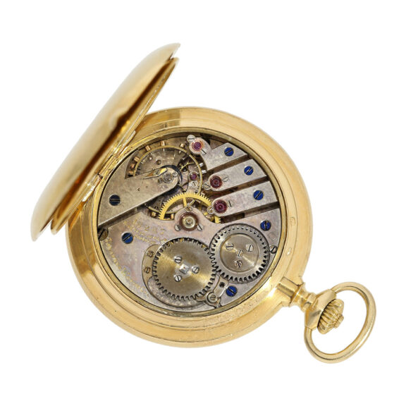 Swiss lady's pocket hunter watch with detent escapement Circa 1900 Swiss lady's pocket hunter watch with detent escapement Circa 1900