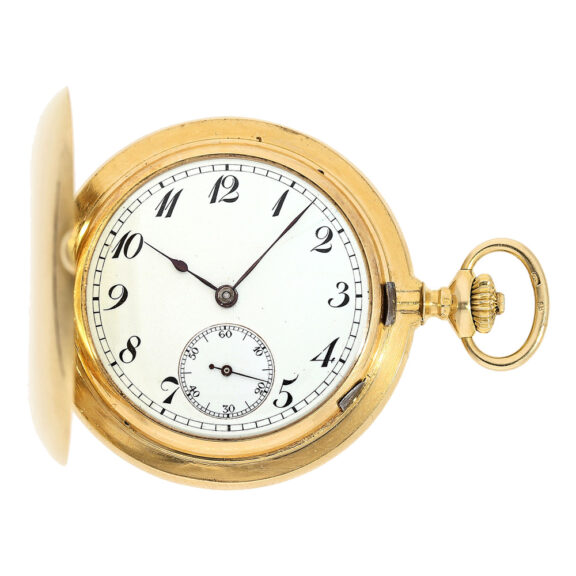 Swiss lady's pocket hunter watch with detent escapement Circa 1900