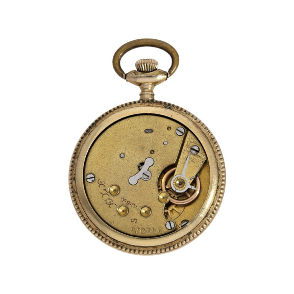 Enamel lady's duplex pocket watch with gold watch chain Circa 1900 Enamel lady's duplex pocket watch with gold watch chain Circa 1900