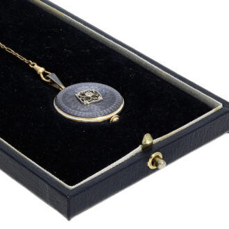 Swiss Art Nouveau watch with matching chain Circa 1910