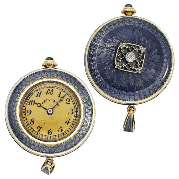 Swiss Art Nouveau watch with matching chain Circa 1910