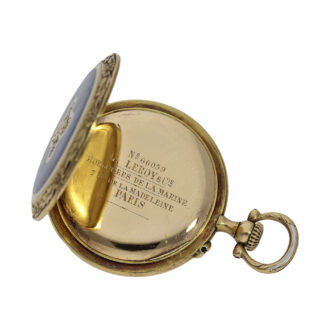 French gold enamel Art Nouveau lady’s pendant watch Circa 1910