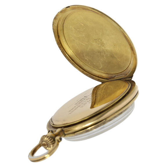 French gold enamel Art Nouveau lady’s pendant watch Circa 1910 French gold enamel Art Nouveau lady’s pendant watch Circa 1910