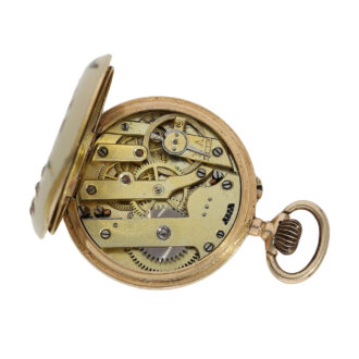 Swiss gold and enamel Art Nouveau ladies pendant watch Circa 1900 Swiss gold and enamel Art Nouveau ladies pendant watch Circa 1900