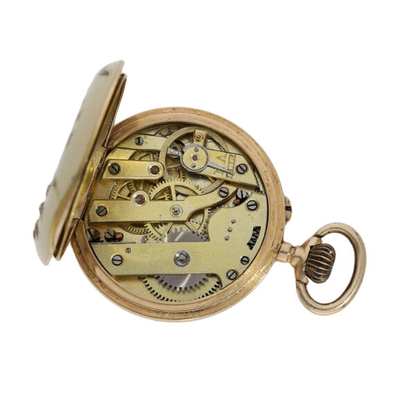 Swiss gold and enamel Art Nouveau ladies pendant watch Circa 1900 Swiss gold and enamel Art Nouveau ladies pendant watch Circa 1900