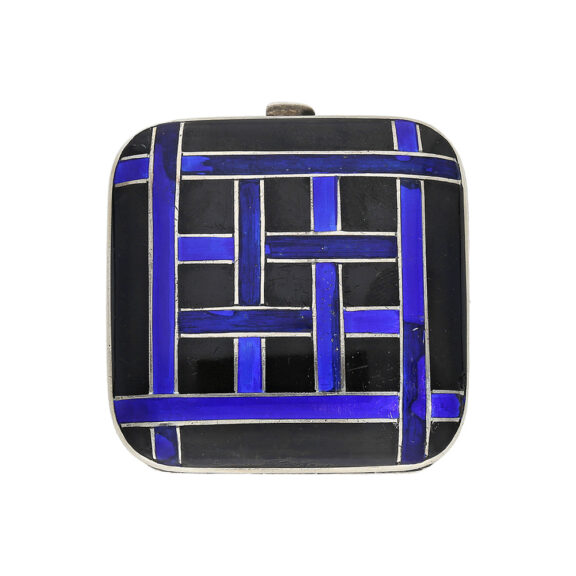 Swiss silver Art Deco travel watch in square pocket case Circa 1930 Swiss silver Art Deco travel watch in square pocket case Circa 1930