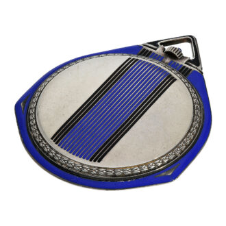 Elegant Swiss silver and enamel Art Deco lever Circa 1920-1930
