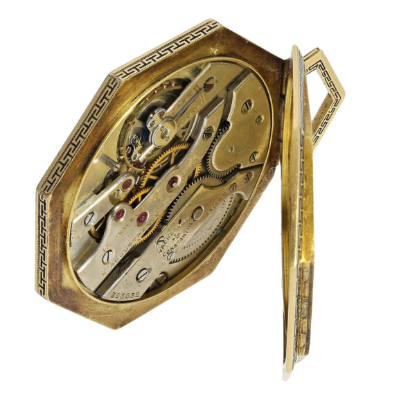 Swiss gold and enamel octagonal dress watch Circa 1930 Swiss gold and enamel octagonal dress watch Circa 1930