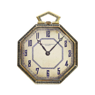 Swiss gold and enamel octagonal dress watch Circa 1930