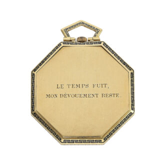 Swiss gold and enamel octagonal dress watch Circa 1930
