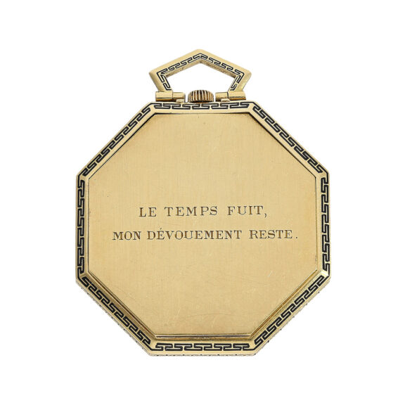 Swiss gold and enamel octagonal dress watch Circa 1930 Swiss gold and enamel octagonal dress watch Circa 1930
