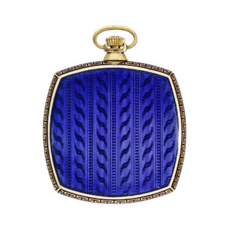Swiss gold and enamel pillow shaped dress watch Circa 1930
