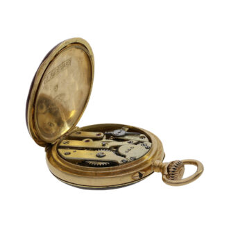 Swiss gold, enamel, diamond-set Art Nouveau ladies watch Circa 1900