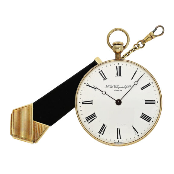 Swiss 18K gold dress watch with associated chatelaine Circa 1930 Swiss 18K gold dress watch with associated chatelaine Circa 1930