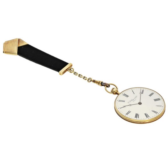 Swiss 18K gold dress watch with associated chatelaine Circa 1930 Swiss 18K gold dress watch with associated chatelaine Circa 1930