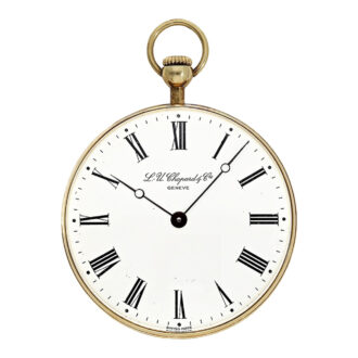 Swiss 18K gold dress watch with associated chatelaine Circa 1930