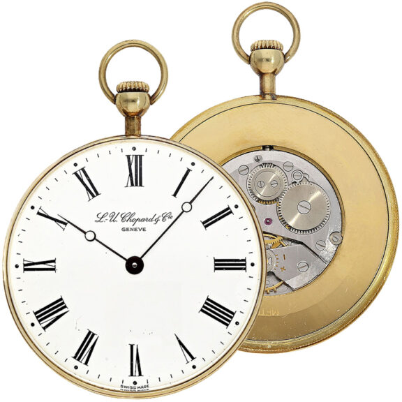 Swiss 18K gold dress watch with associated chatelaine Circa 1930 Swiss 18K gold dress watch with associated chatelaine Circa 1930