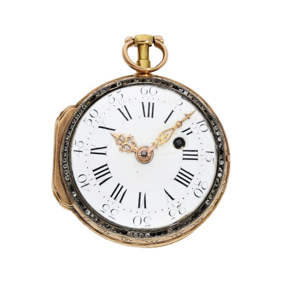 French gold verge watch with hidden erotic scene Circa 1780 French gold verge watch with hidden erotic scene Circa 1780