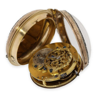 French gold verge watch with hidden erotic scene Circa 1780